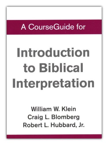 Cover of Course Guide for Introduction to Biblical Interpretation