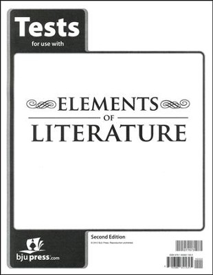 Cover of BJU Press Elements of Literature Grade 10 Test Pack (Second Edition)