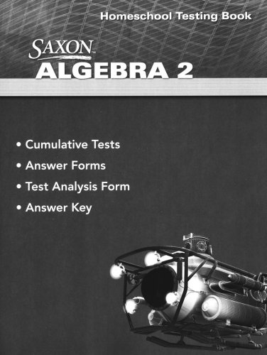 Cover of Saxon Algebra 2, 4th Edition Homeschool Testing Book