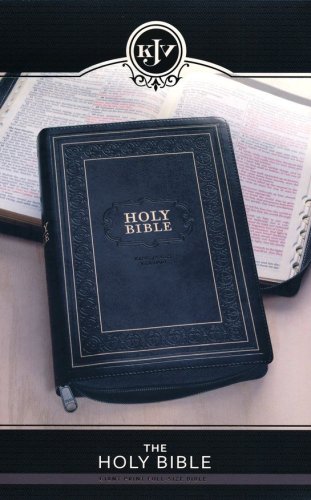 Cover of KJV Giant-Print Full-size Bible--soft leather-look, black with zipper