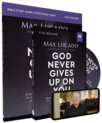 Cover of God Never Gives Up on You Study Guide with DVD: What Jacob's Story Teaches Us Teaches Us About Grace, Mercy, and God's Relentless Love