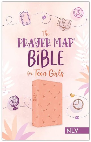 Cover of Prayer Map ® Bible for Teen Girls NLV - DiCarta- Flexible, Coral Dandelions