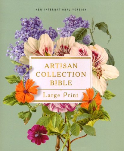 Cover of NIV Artisan Collection Bible, Large Print--soft leather-look, sage floral