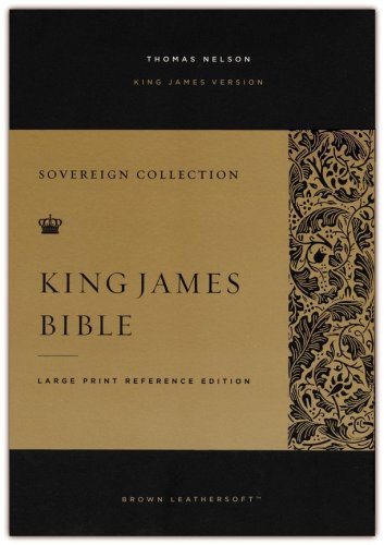 Cover of KJV Large Print Reference Bible--soft leather-look, brown