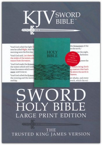 Cover of KJV 1611 Bible, Large Print--Soft leather-look, coastal blue