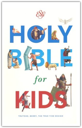 Cover of ESV Holy Bible for Kids--soft leather-look, berry with The True Vine design