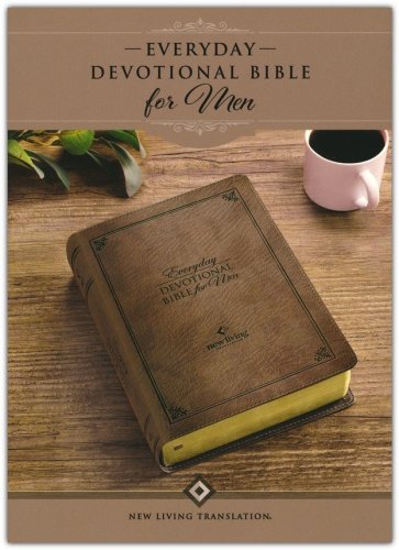 Cover of NLT Devotional Bible for Men--soft leather-look, khaki